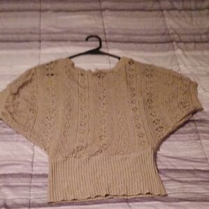 Women's Tan Knit Top